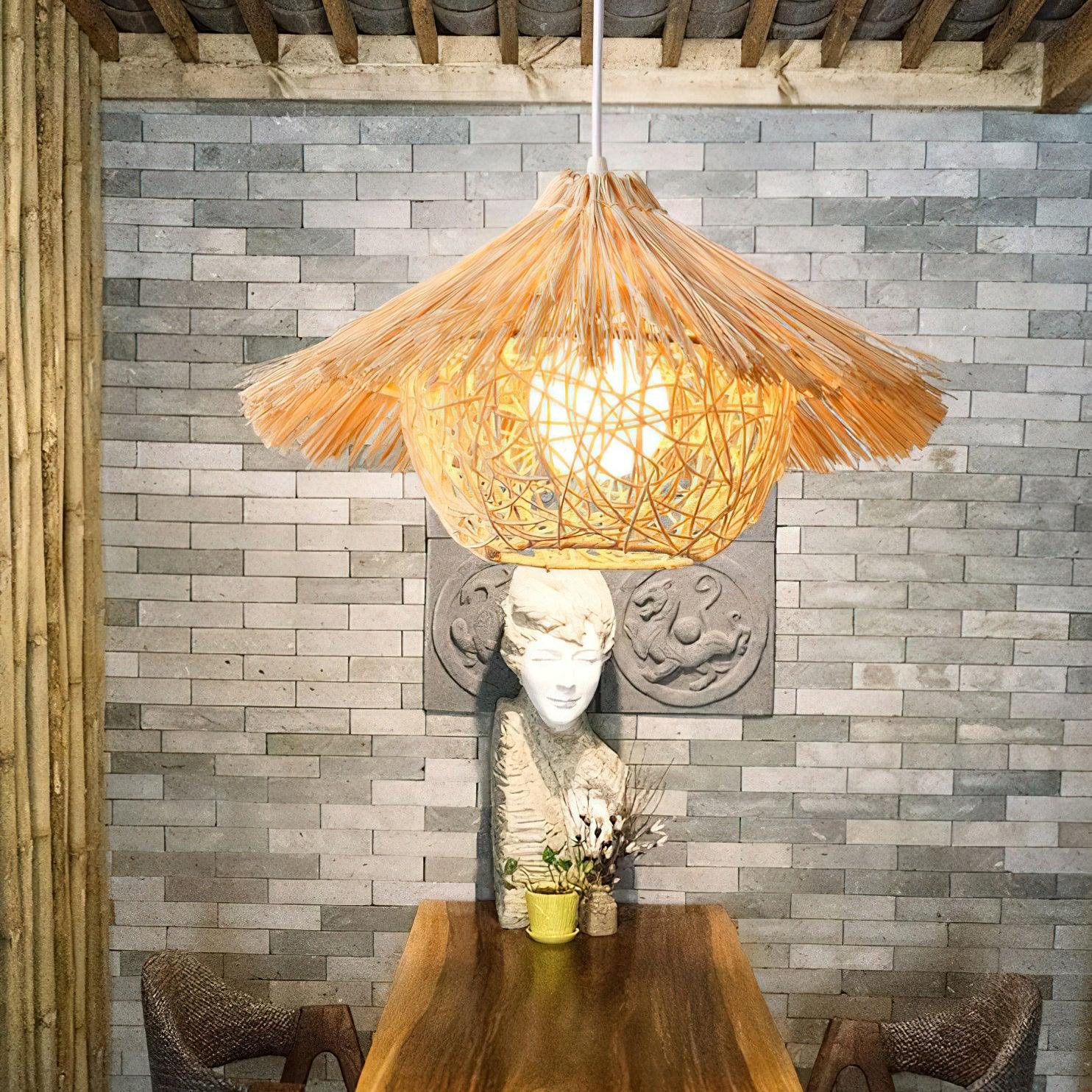 Straw Hat Pendant Light - Lamp Outdoor
