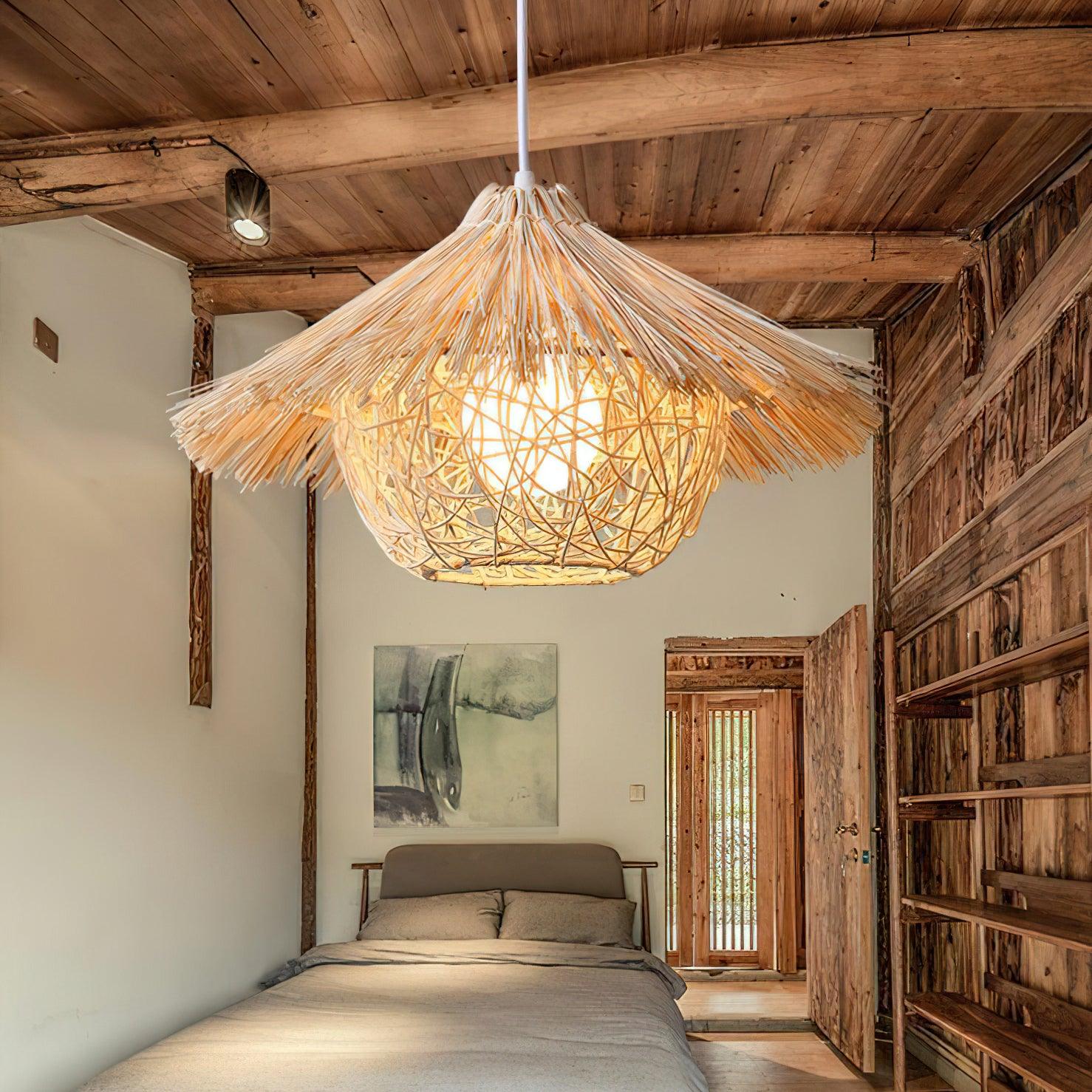 Straw Hat Pendant Light - Lamp Outdoor