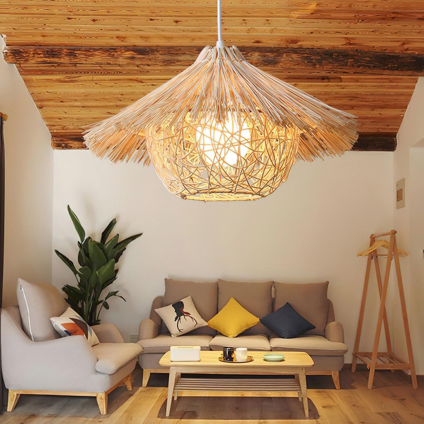 Straw Hat Pendant Light - Lamp Outdoor