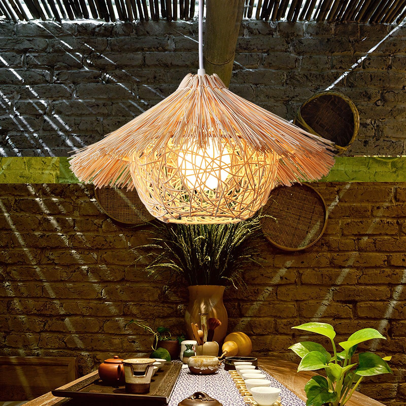 Straw Hat Pendant Light - Lamp Outdoor