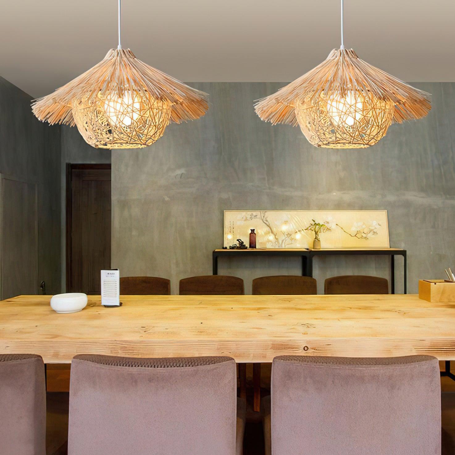 Straw Hat Pendant Light - Lamp Outdoor