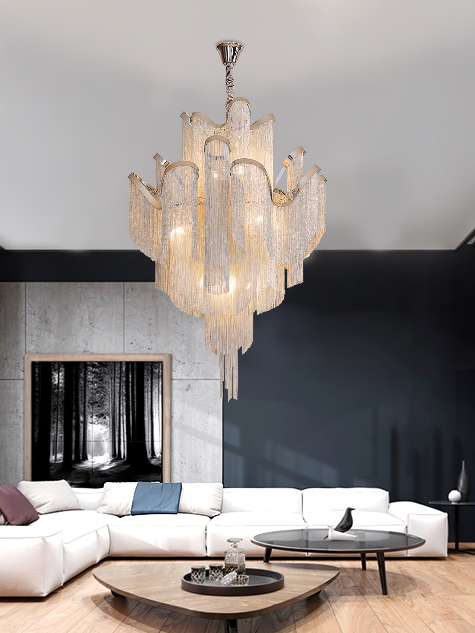 Stream Chain Chandelier - Lamp Outdoor