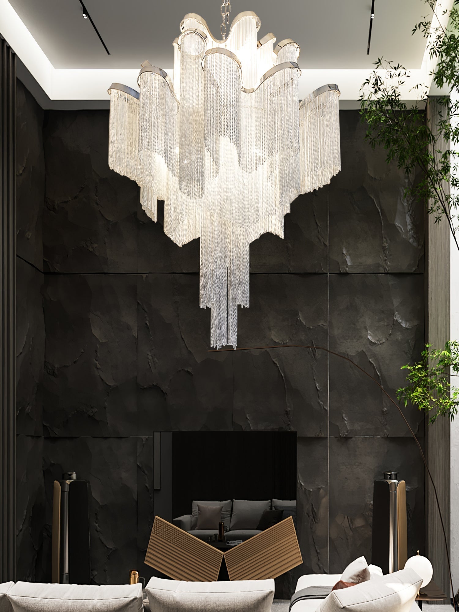 Stream Chain Chandelier - Lamp Outdoor