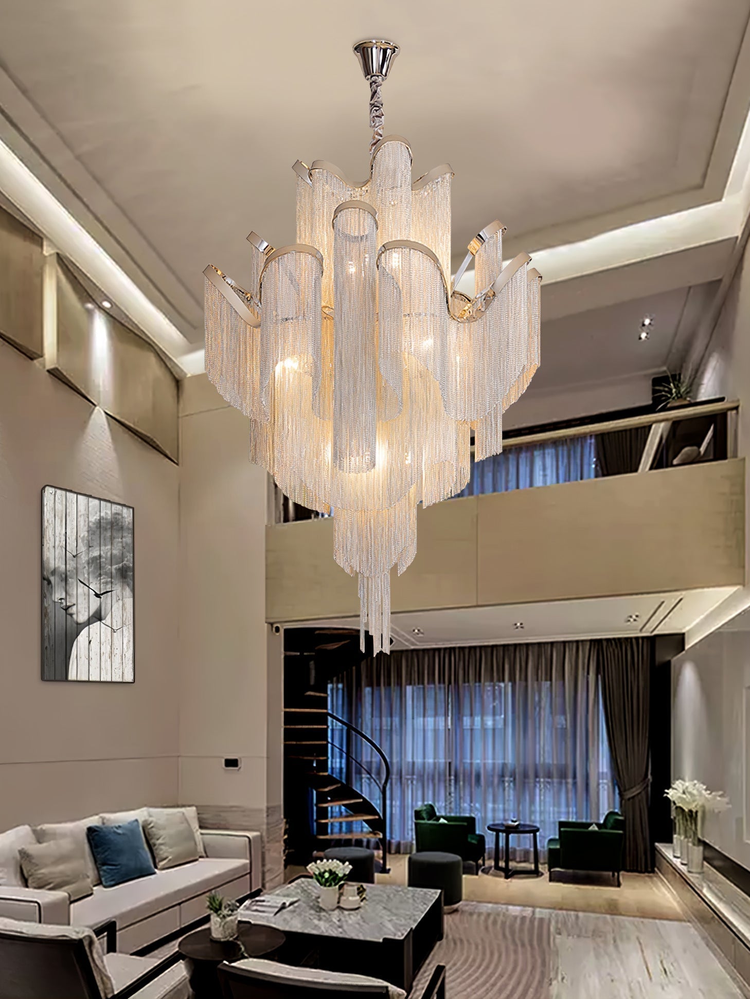 Stream Chain Chandelier - Lamp Outdoor