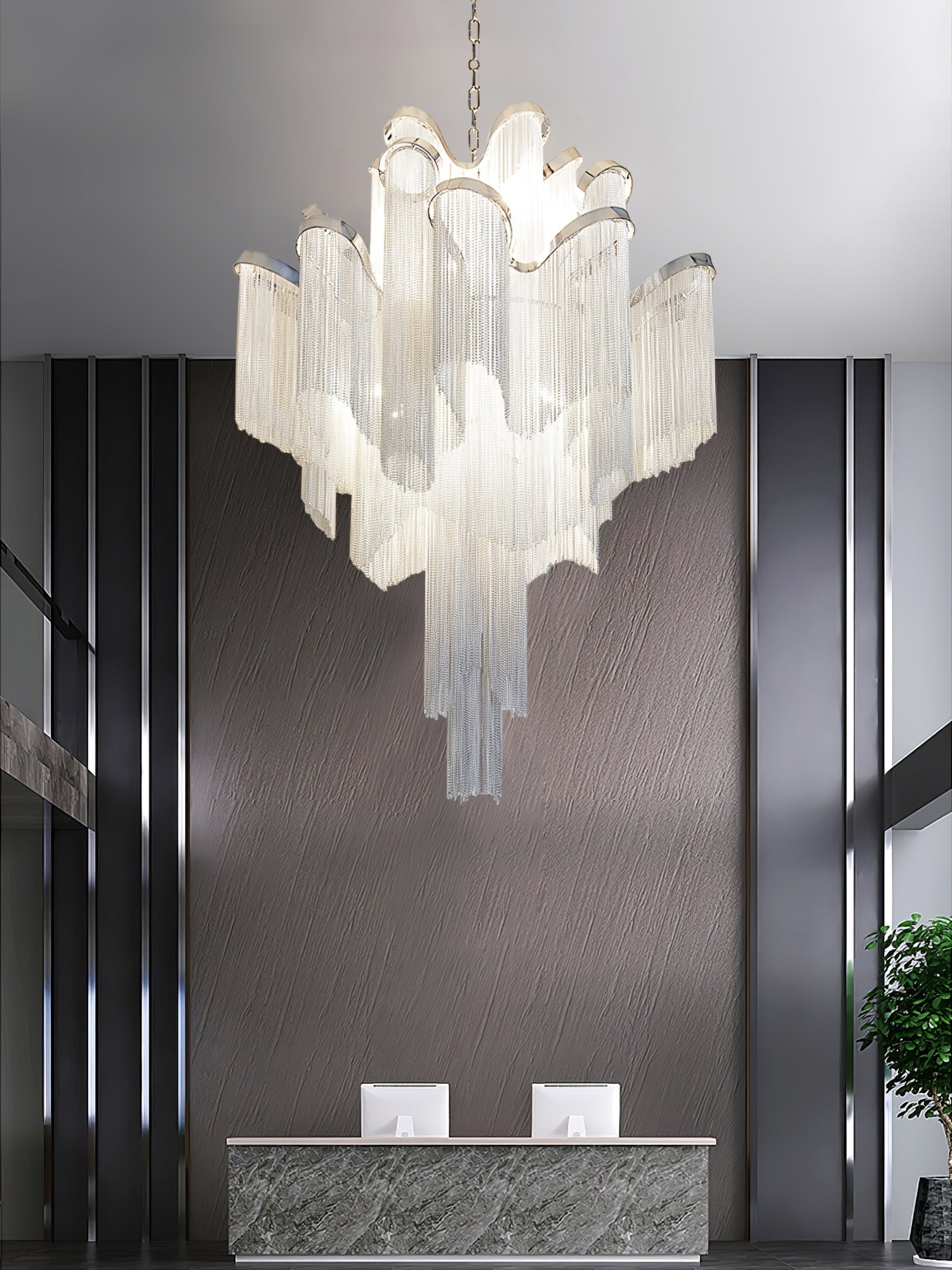 Stream Chain Chandelier - Lamp Outdoor