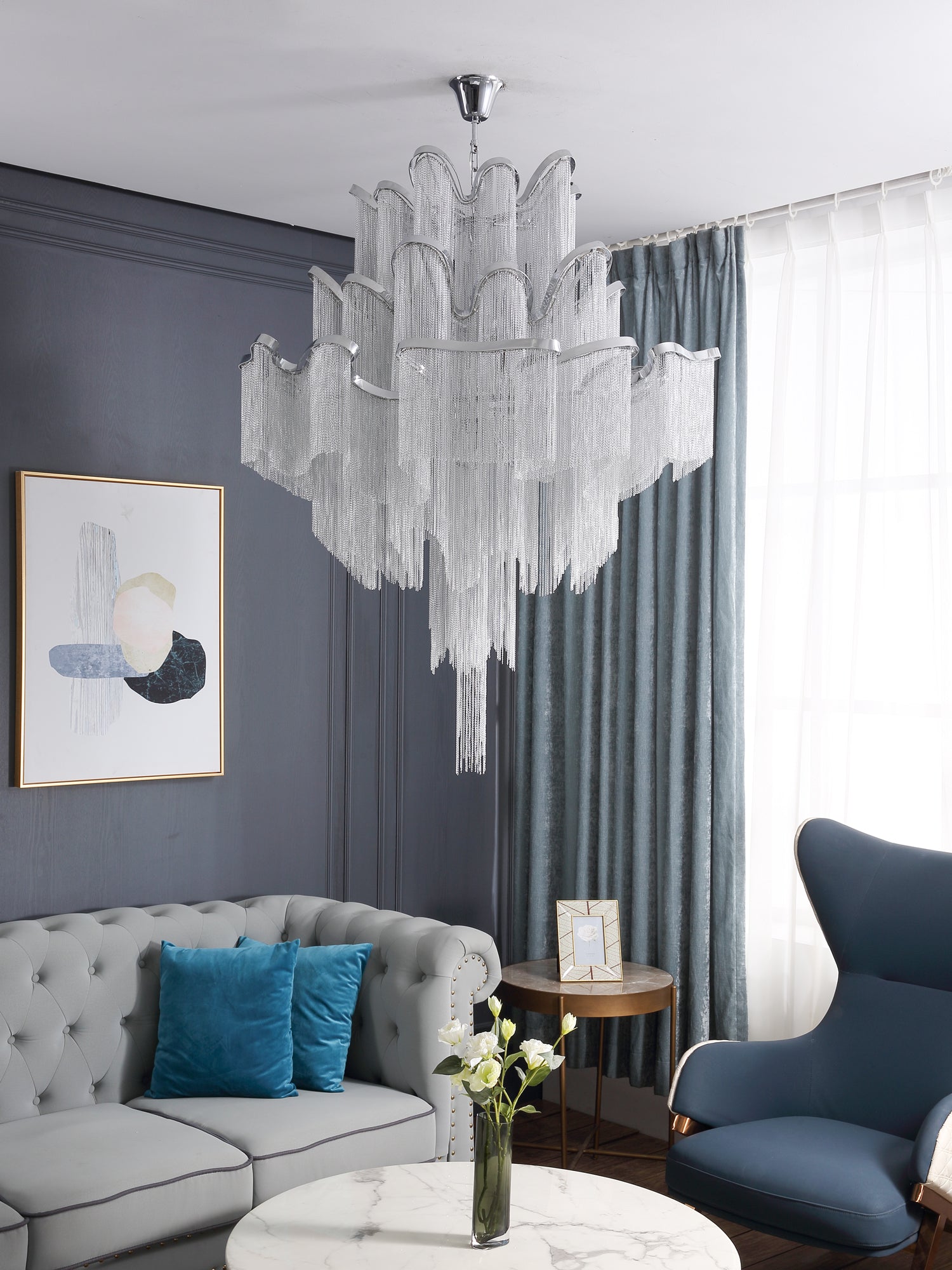 Stream Chain Chandelier - Lamp Outdoor