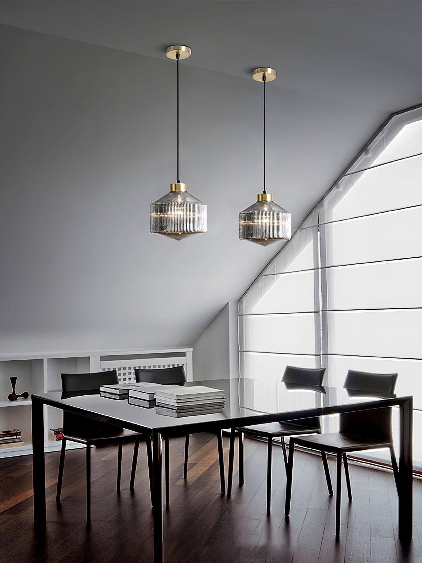 Striped Spinning Top Pendant Light - Lamp Outdoor
