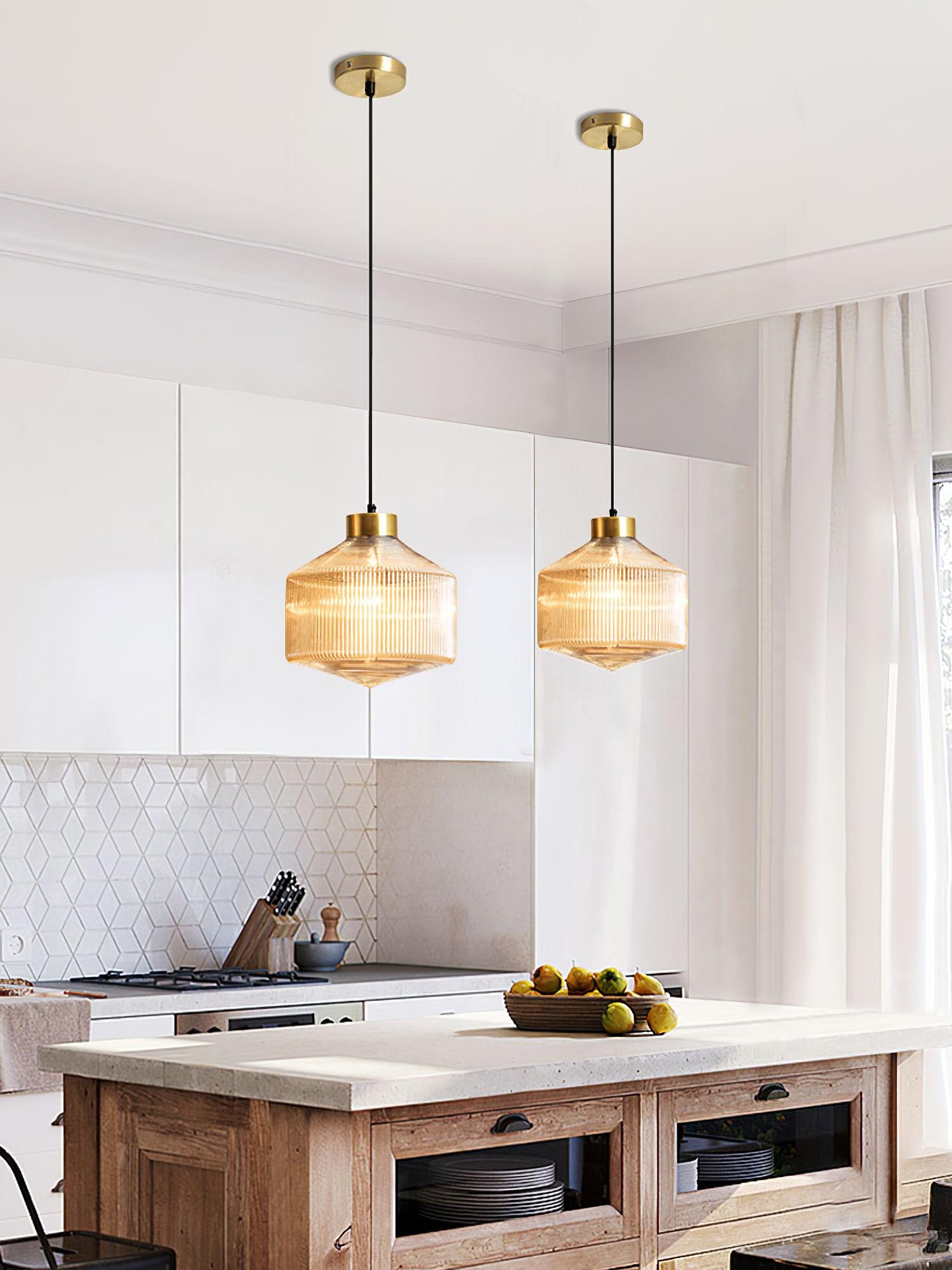 Striped Spinning Top Pendant Light - Lamp Outdoor
