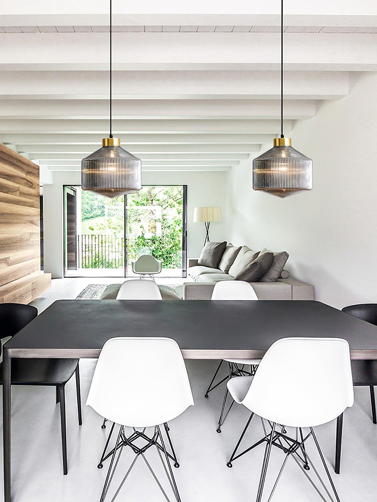 Striped Spinning Top Pendant Light - Lamp Outdoor
