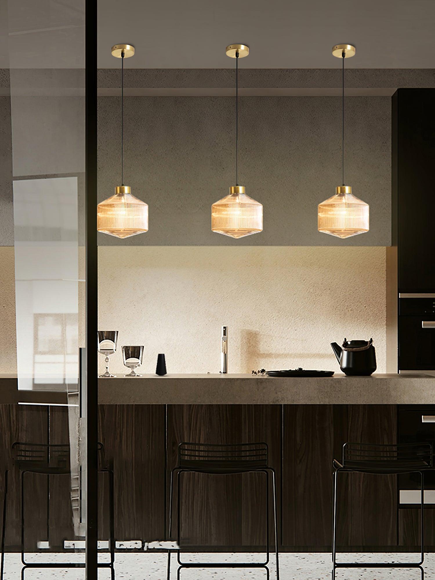 Striped Spinning Top Pendant Light - Lamp Outdoor