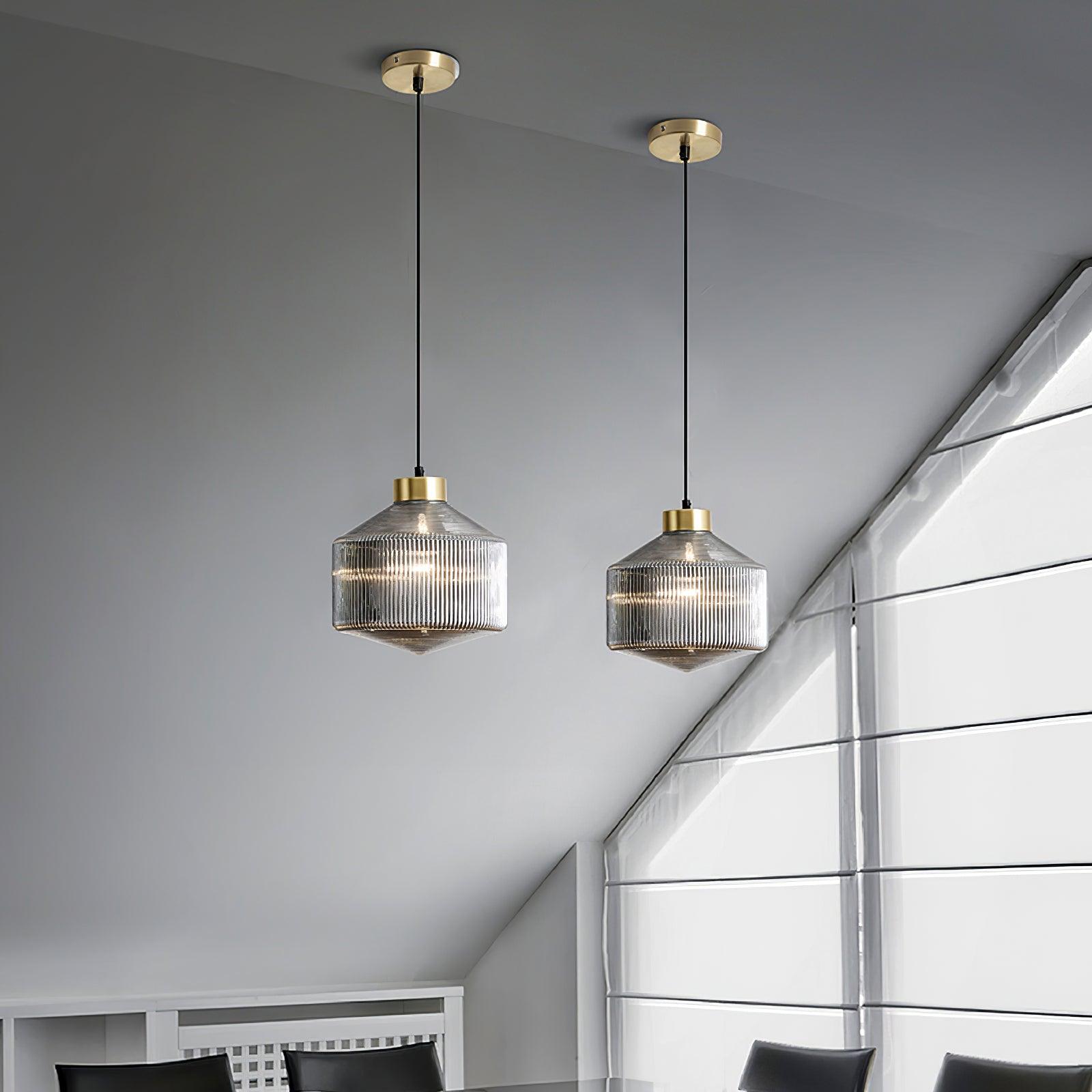 Striped Spinning Top Pendant Light - Lamp Outdoor