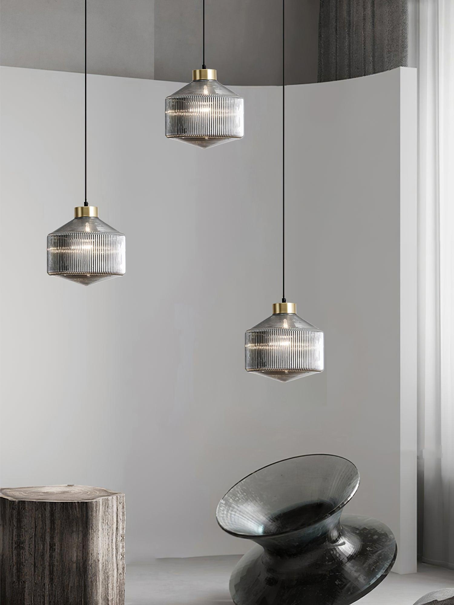 Striped Spinning Top Pendant Light - Lamp Outdoor