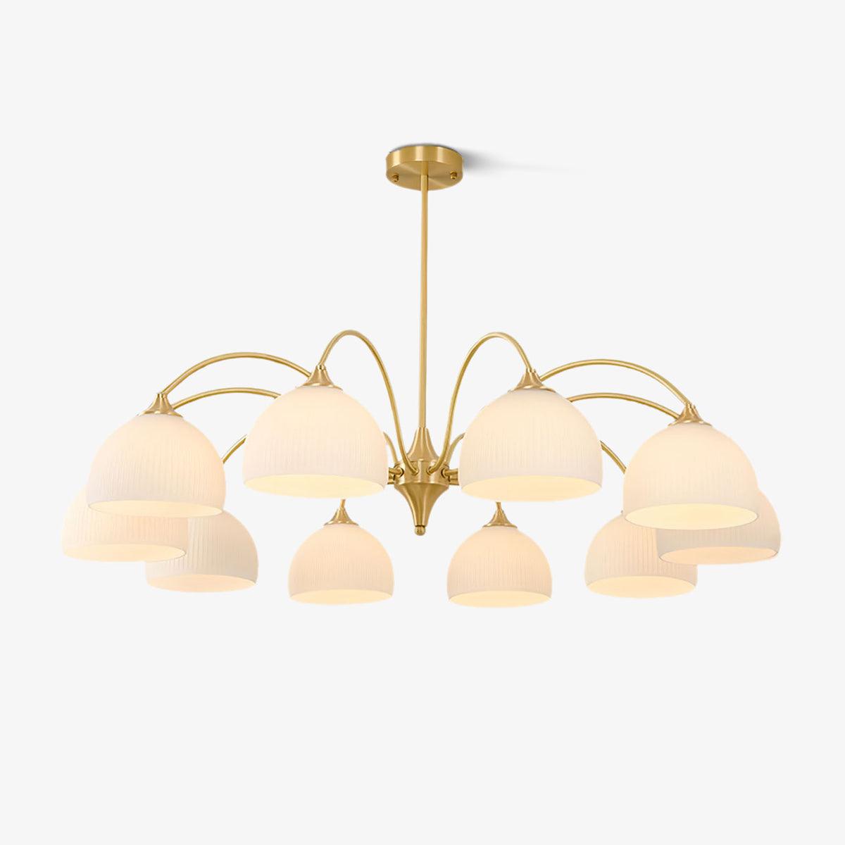 Striped Glass Bowl Chandelier - Lamp Outdoor