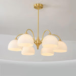 Striped Glass Bowl Chandelier - Lamp Outdoor