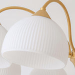 Striped Glass Bowl Chandelier - Lamp Outdoor