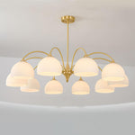 Striped Glass Bowl Chandelier - Lamp Outdoor