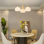 Striped Glass Bowl Chandelier - Lamp Outdoor