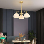 Striped Glass Bowl Chandelier - Lamp Outdoor