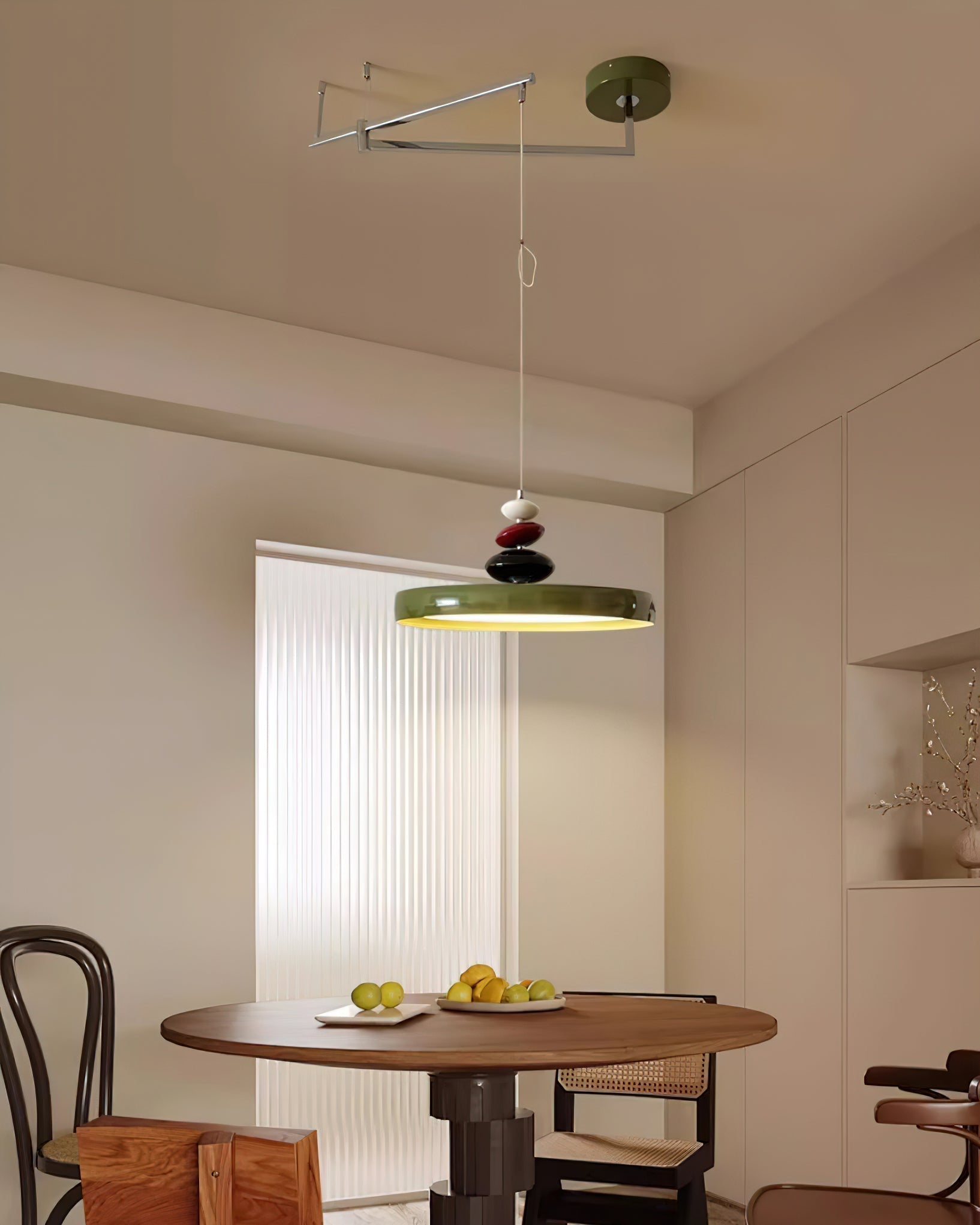 Swing Arm Stone Pendant Light - Lamp Outdoor