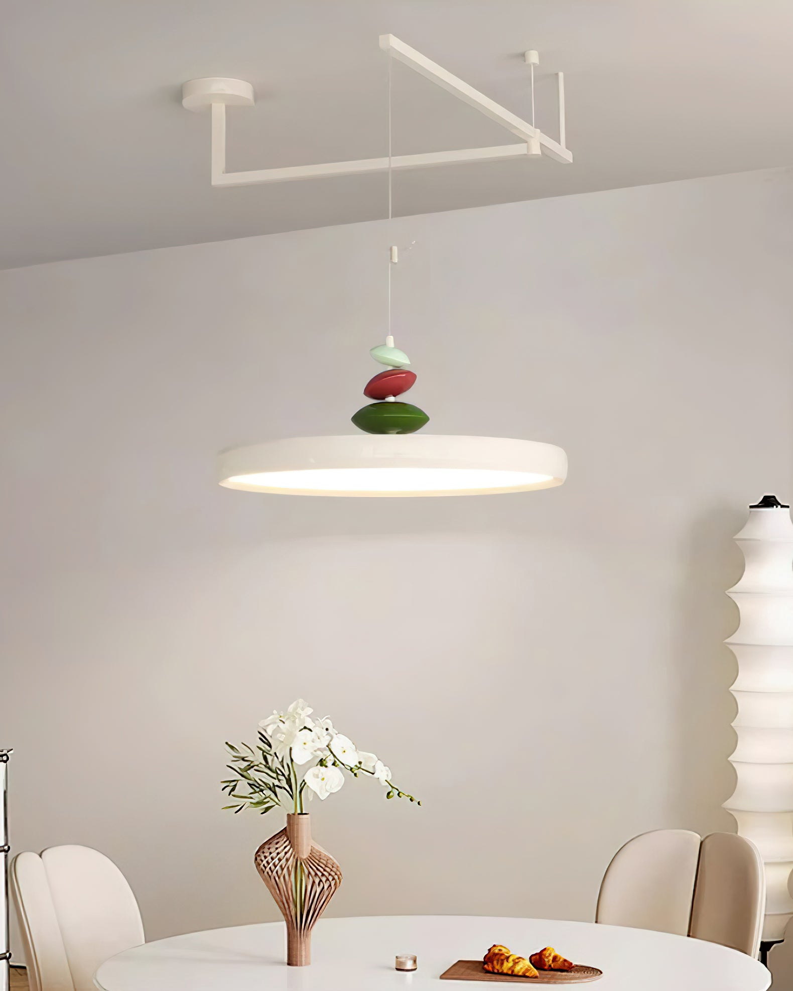 Swing Arm Stone Pendant Light - Lamp Outdoor