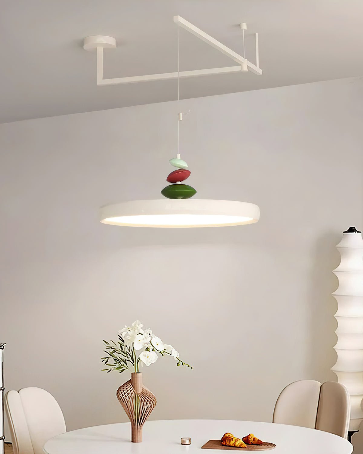 Swing Arm Stone Pendant Light - Lamp Outdoor