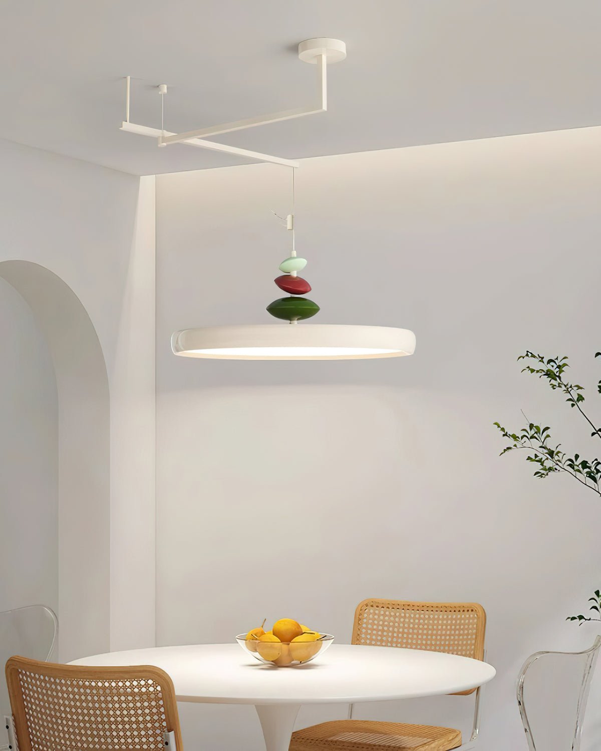 Swing Arm Stone Pendant Light - Lamp Outdoor