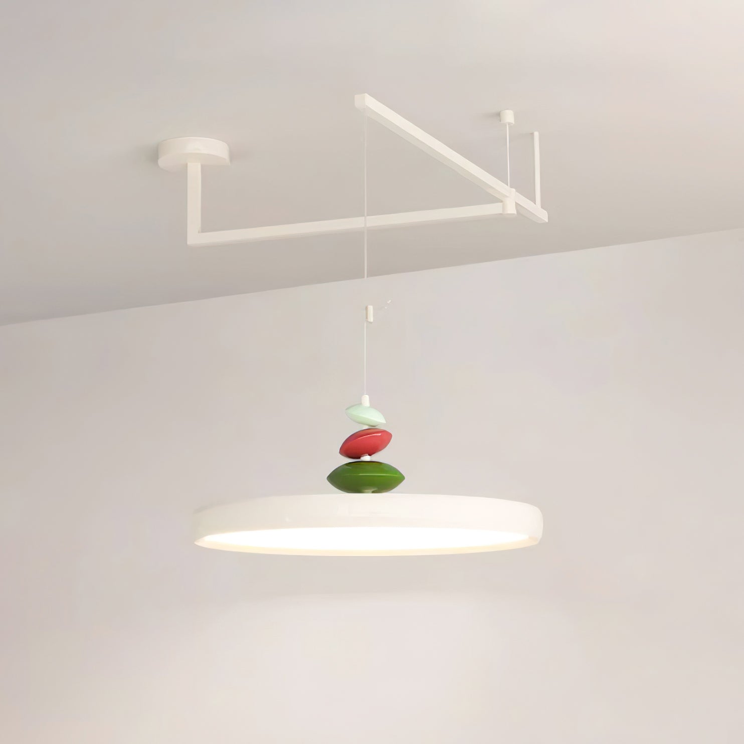 Swing Arm Stone Pendant Light - Lamp Outdoor