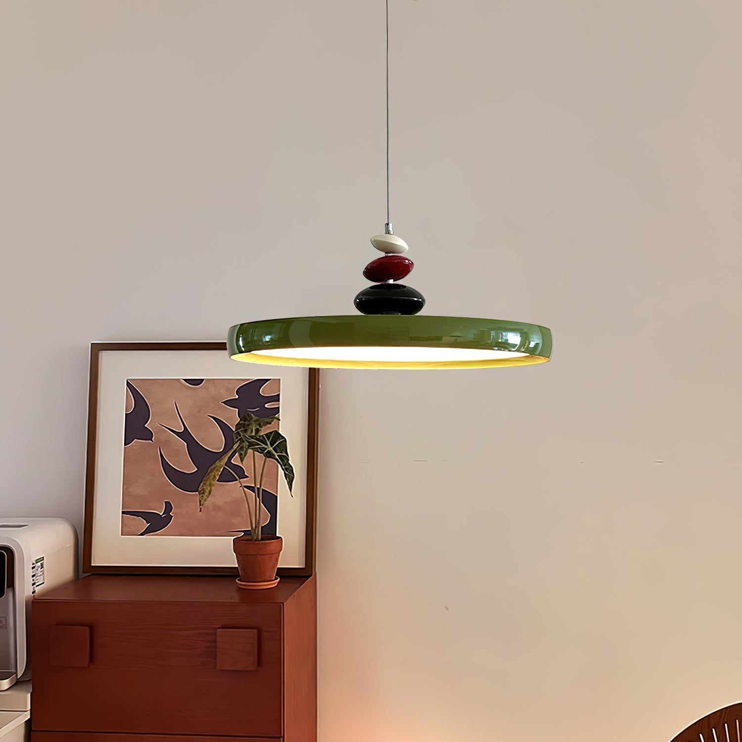Swing Arm Stone Pendant Light - Lamp Outdoor