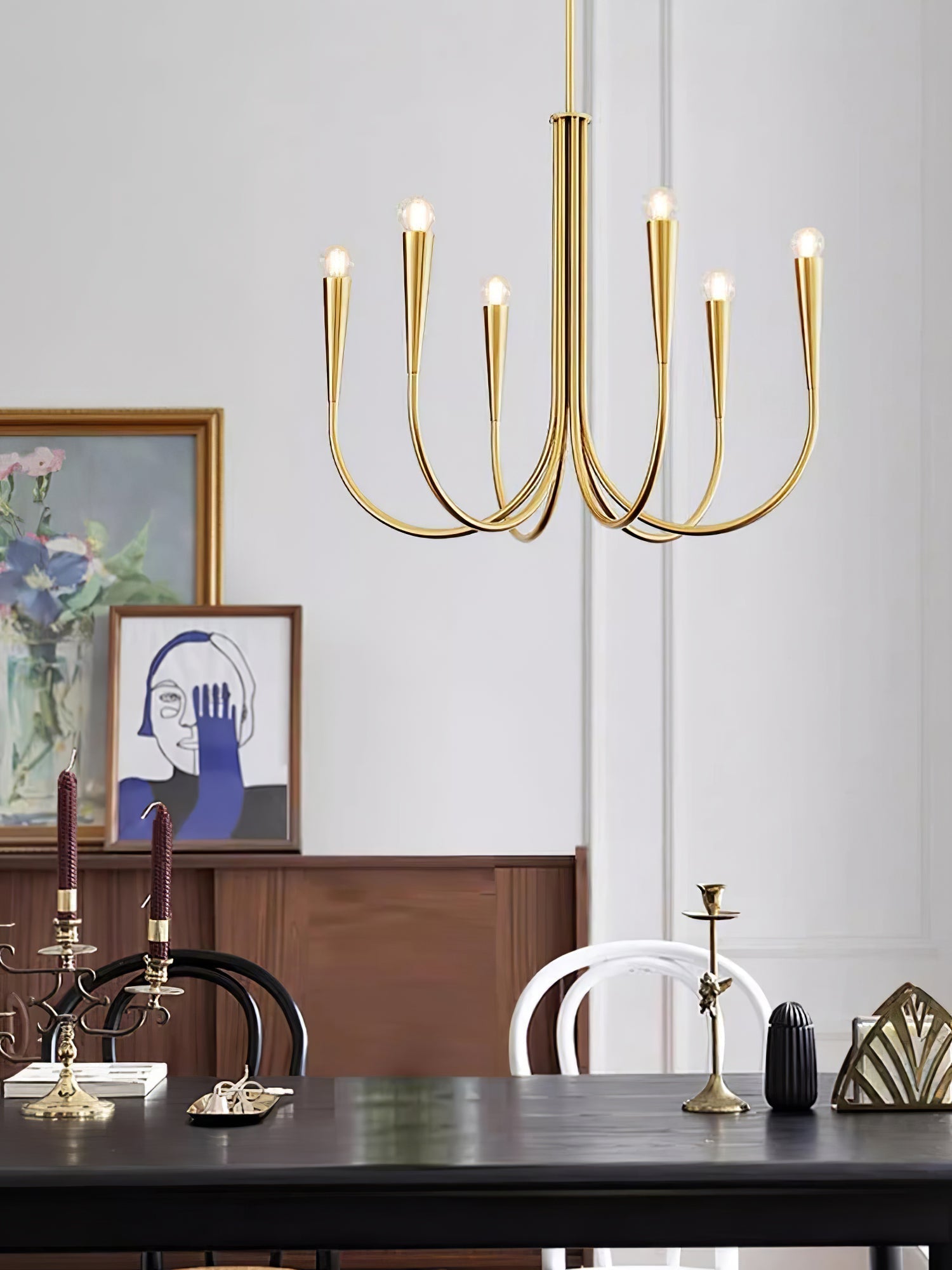 Swoop Arm Chandelier - Lamp Outdoor