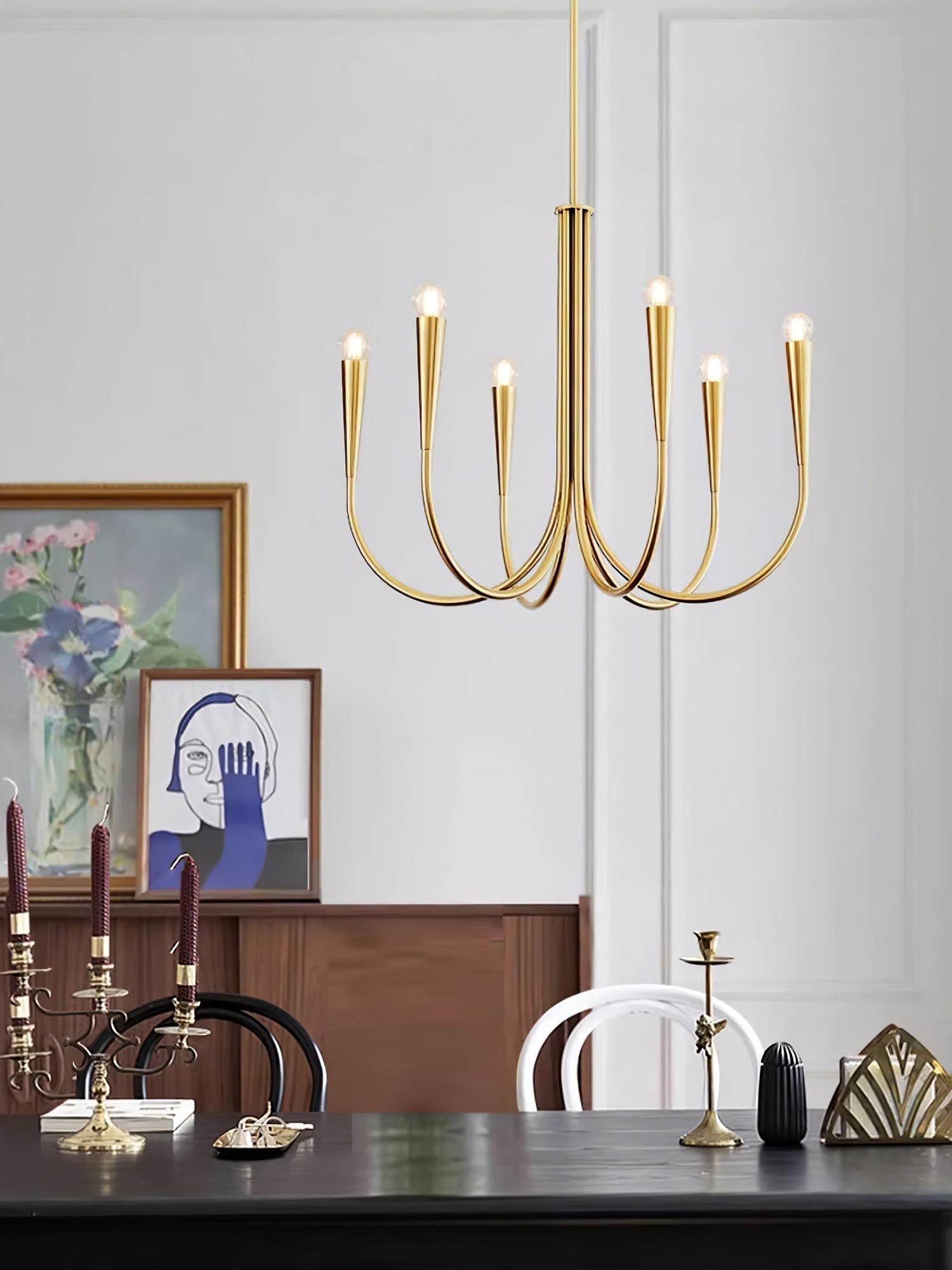 Swoop Arm Chandelier - Lamp Outdoor