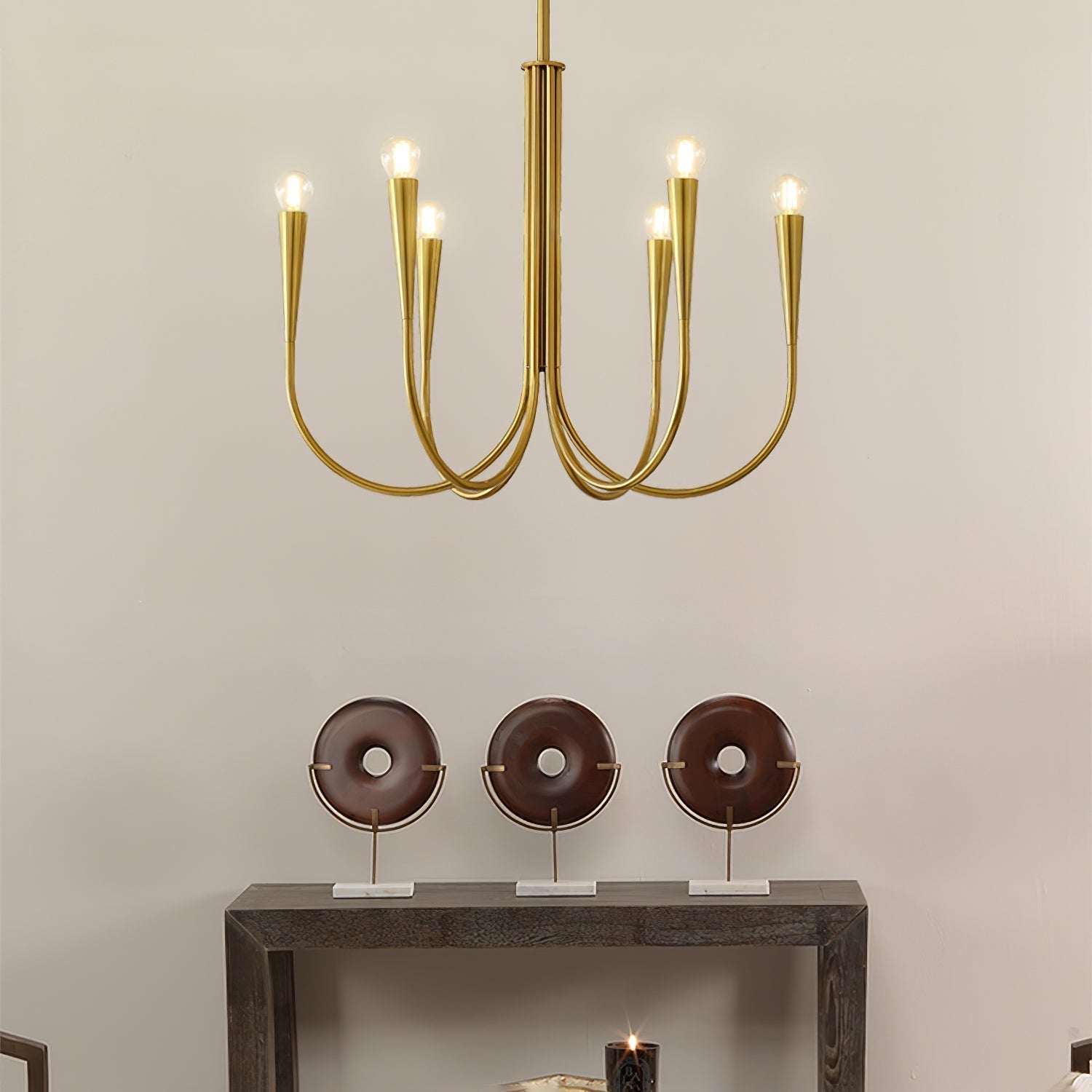 Swoop Arm Chandelier - Lamp Outdoor