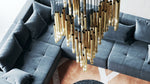 Ovynira Gold Rod Chandelier - Lamp Outdoor