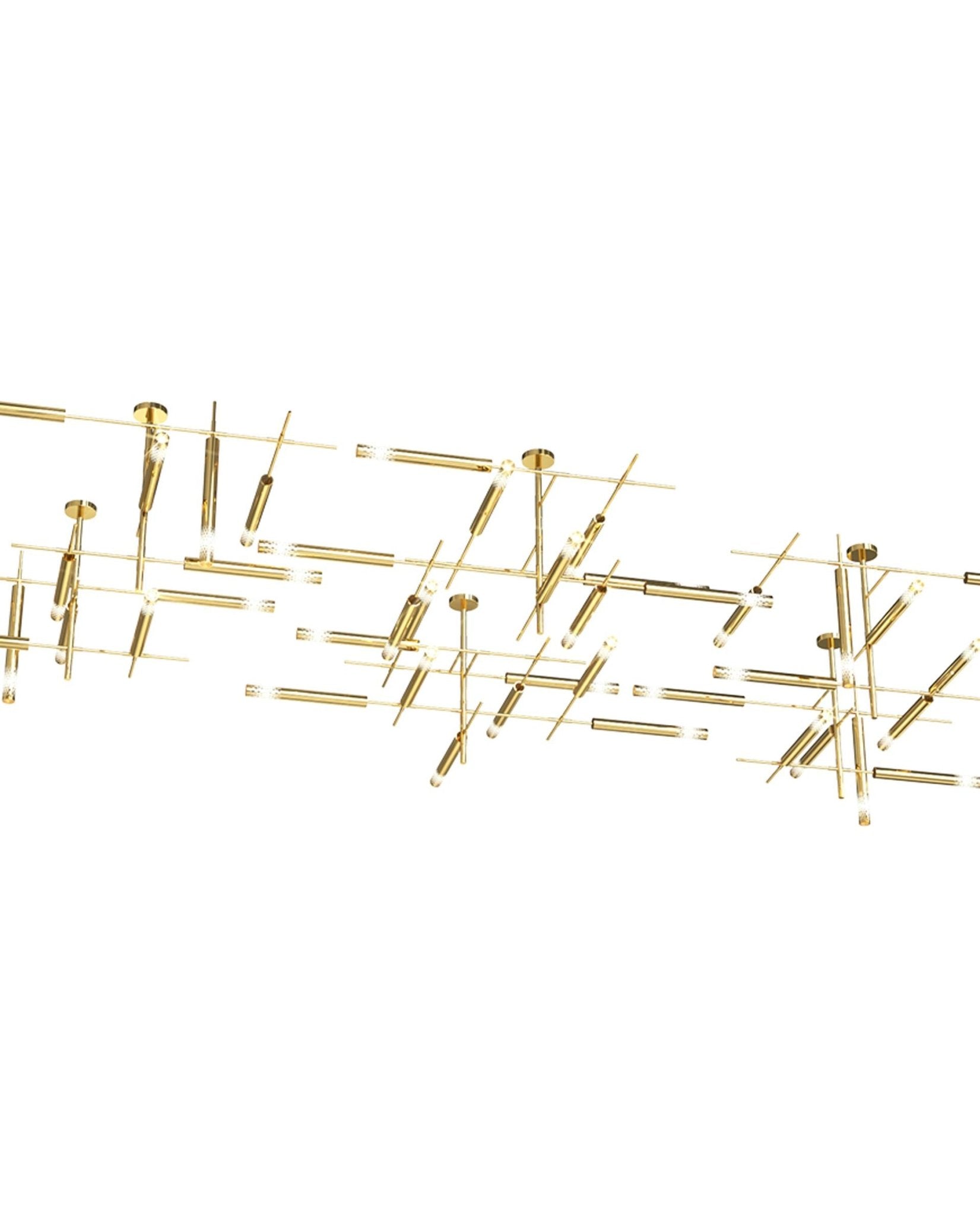 Ovynira Gold Rod Chandelier - Lamp Outdoor