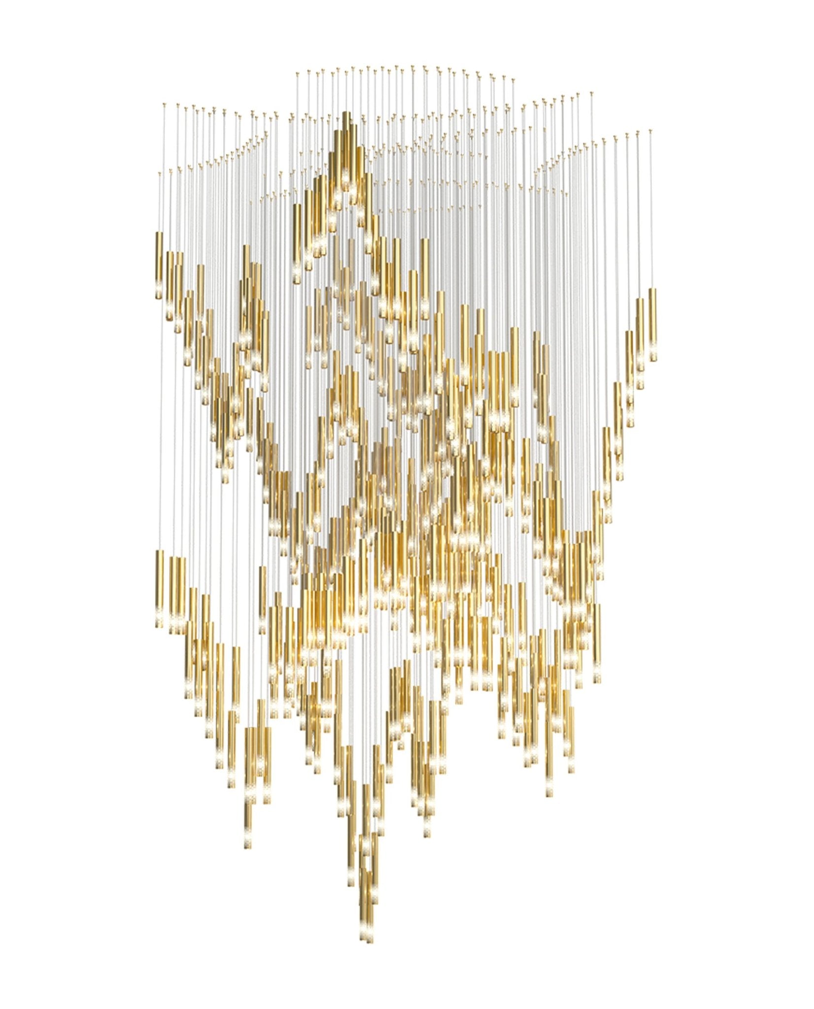 Ovynira Gold Rod Chandelier - Lamp Outdoor