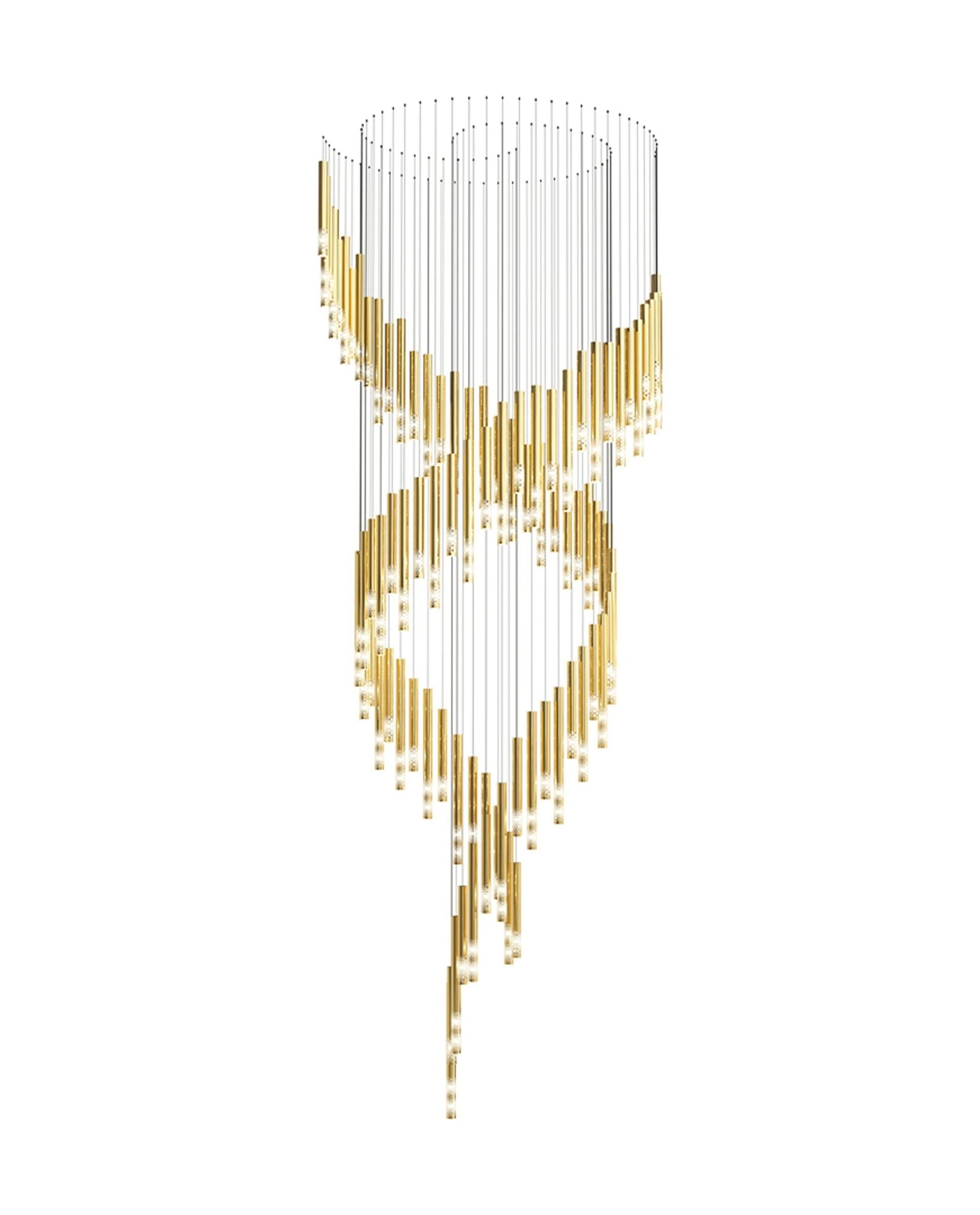 Ovynira Gold Rod Chandelier - Lamp Outdoor