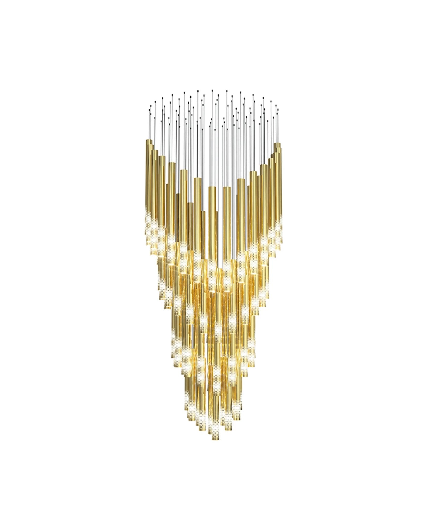 Ovynira Gold Rod Chandelier - Lamp Outdoor