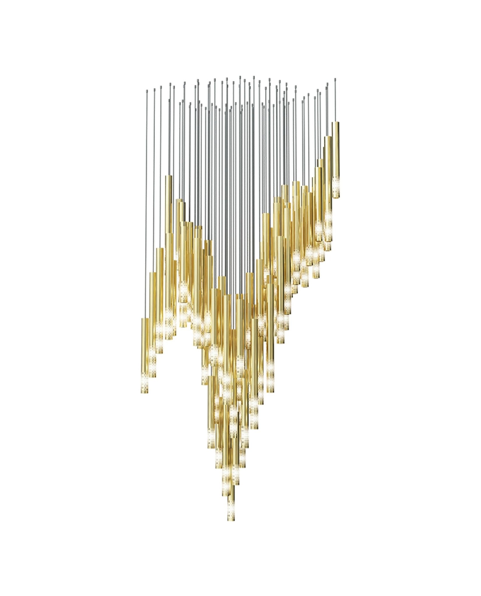 Ovynira Gold Rod Chandelier - Lamp Outdoor