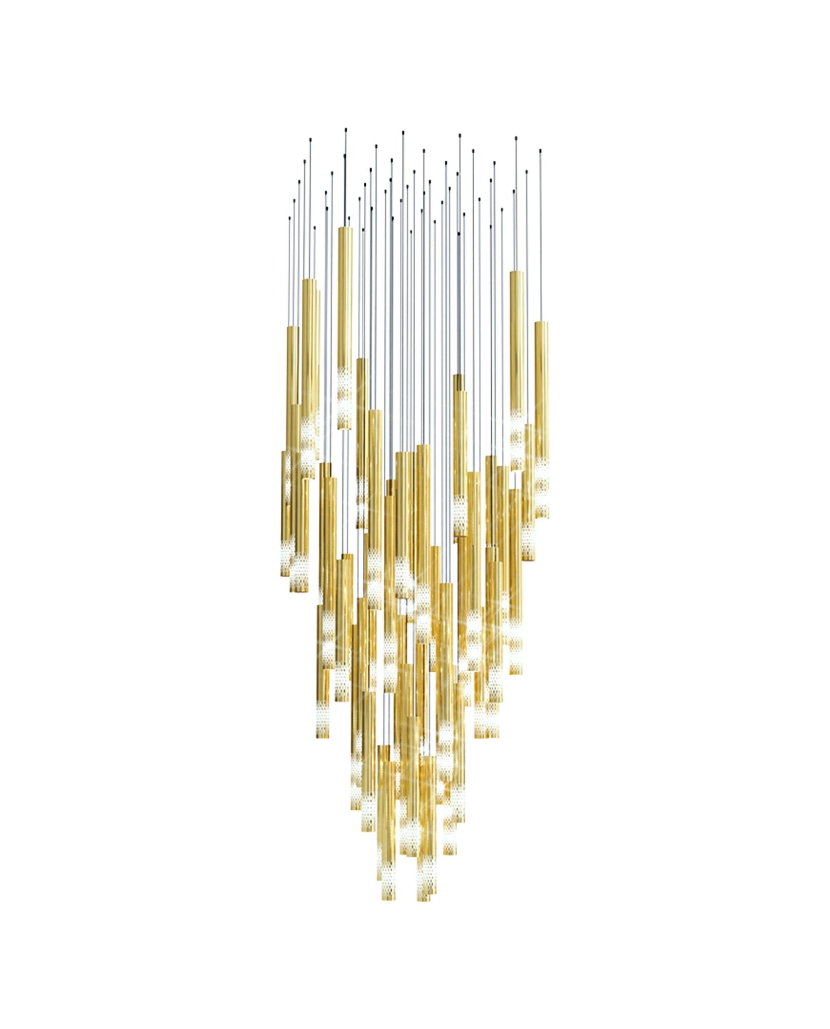 Ovynira Gold Rod Chandelier - Lamp Outdoor