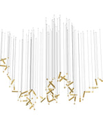 Ovynira Gold Rod Chandelier - Lamp Outdoor