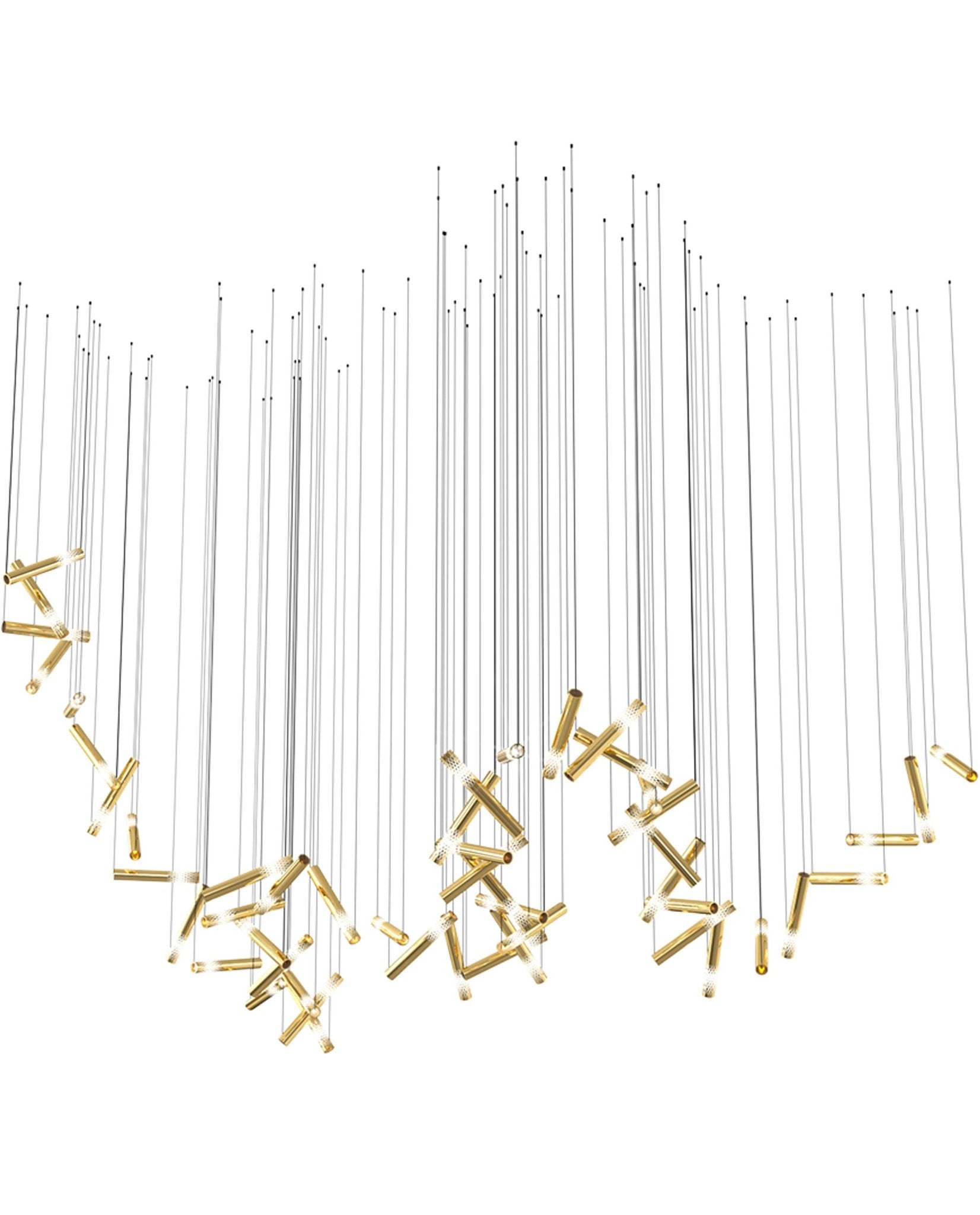 Ovynira Gold Rod Chandelier - Lamp Outdoor