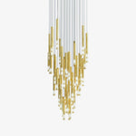 Ovynira Gold Rod Chandelier - Lamp Outdoor
