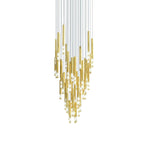 Ovynira Gold Rod Chandelier - Lamp Outdoor