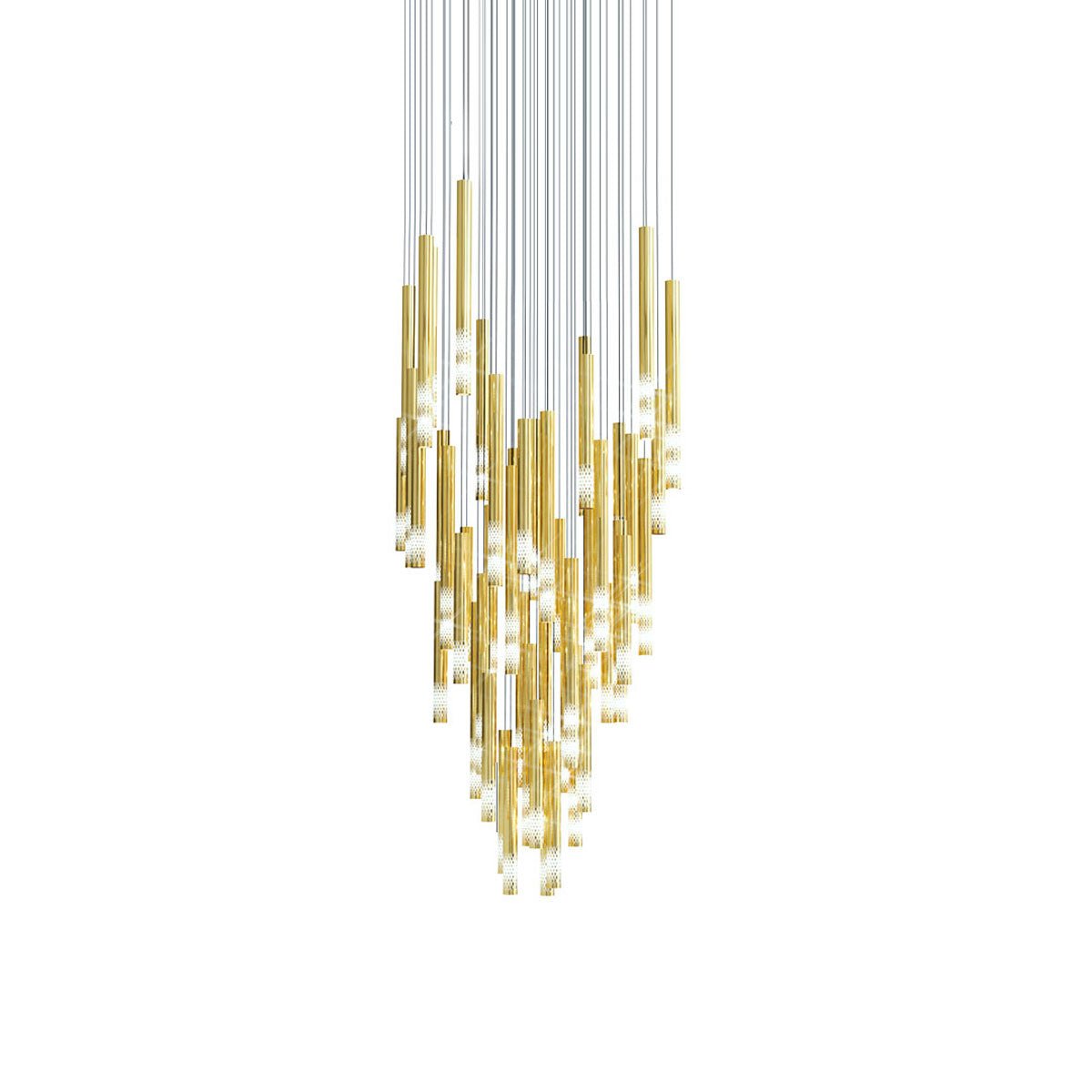Ovynira Gold Rod Chandelier - Lamp Outdoor
