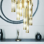 Ovynira Gold Rod Chandelier - Lamp Outdoor