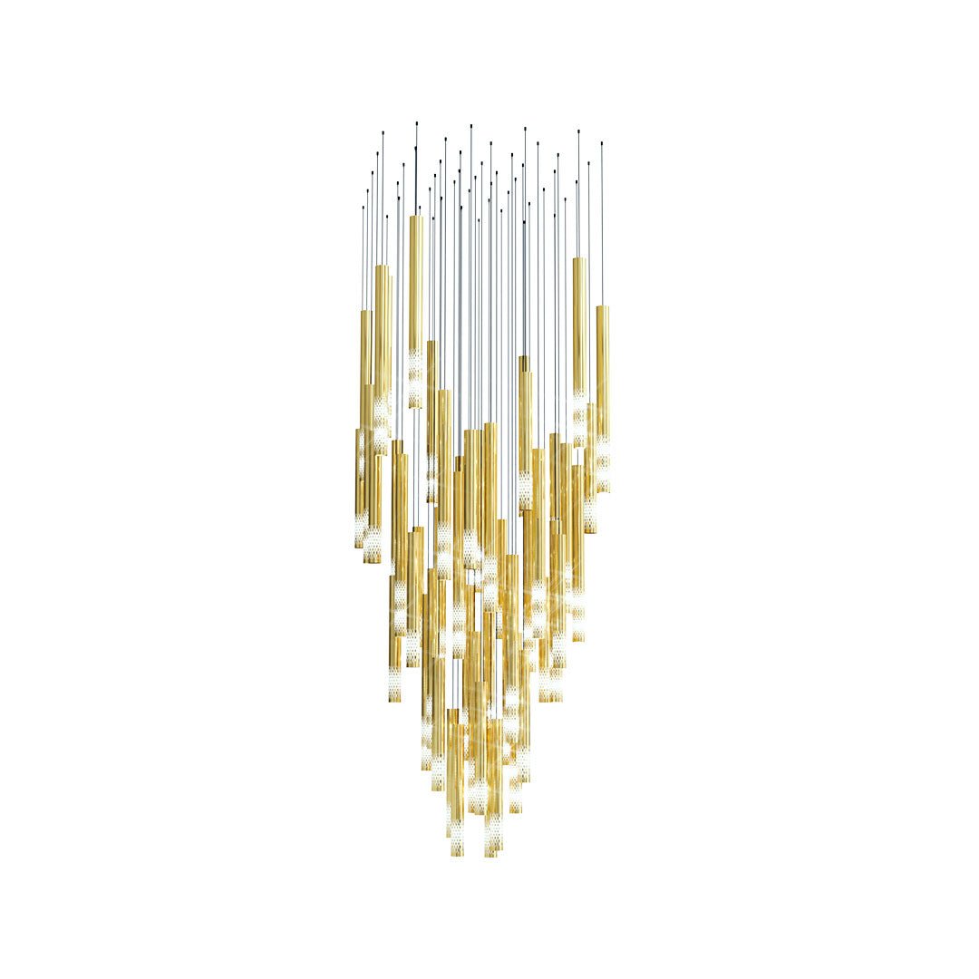 Ovynira Gold Rod Chandelier - Lamp Outdoor