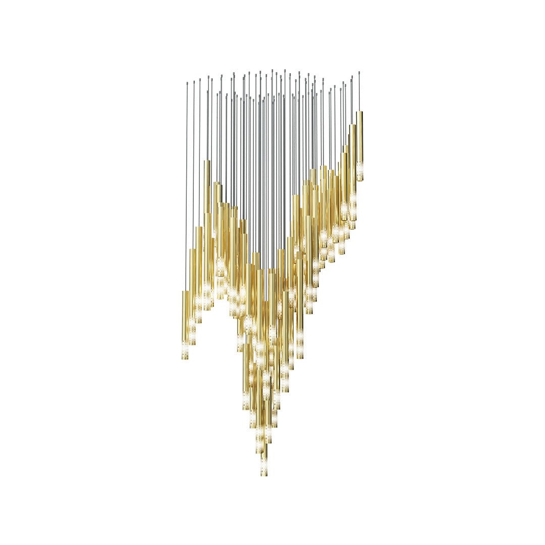 Ovynira Gold Rod Chandelier - Lamp Outdoor