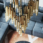 Ovynira Gold Rod Chandelier - Lamp Outdoor