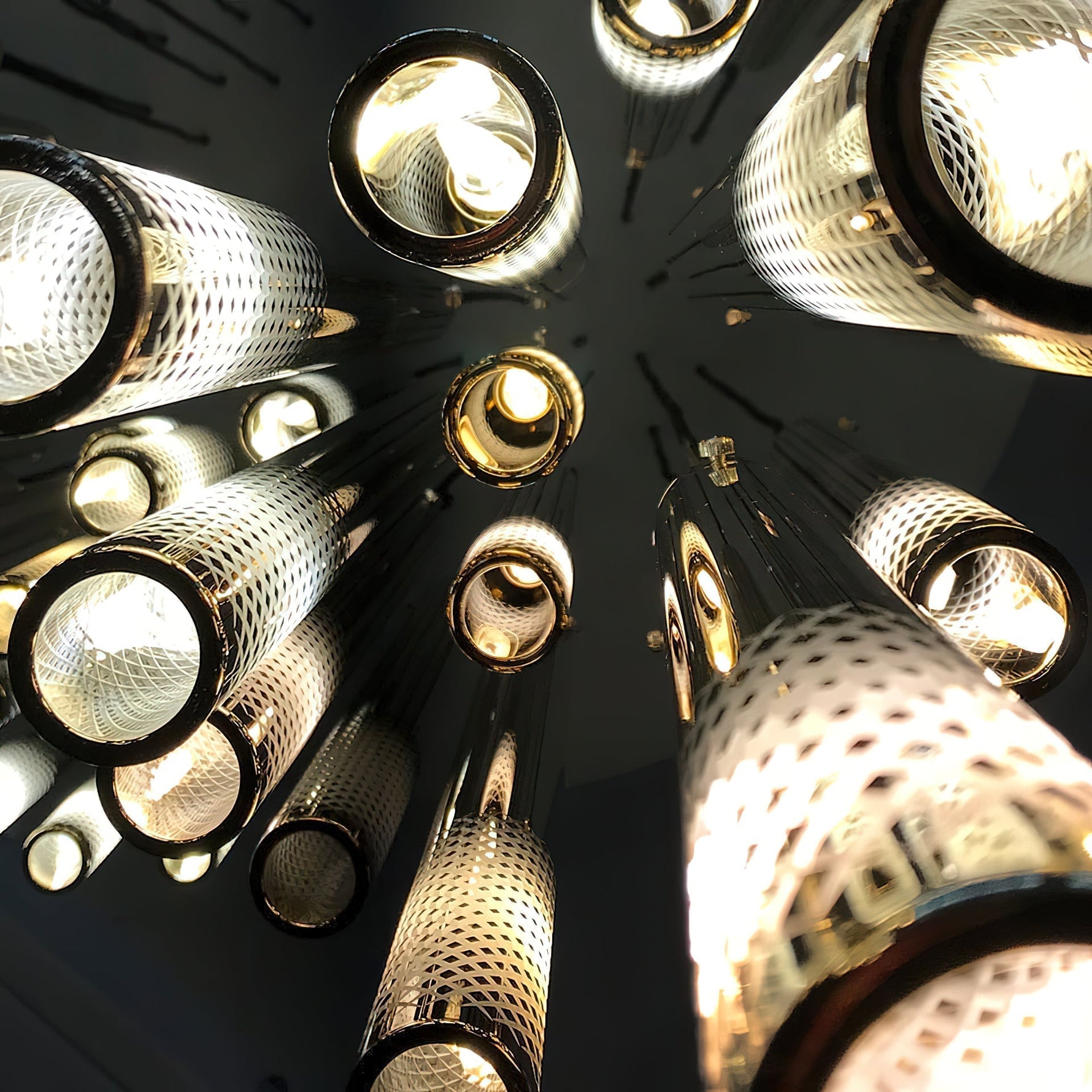 Ovynira Gold Rod Chandelier - Lamp Outdoor