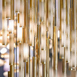 Ovynira Gold Rod Chandelier - Lamp Outdoor