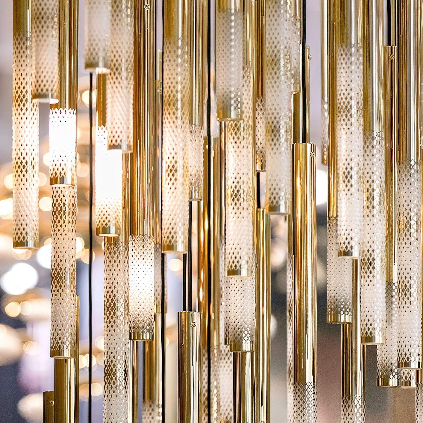 Ovynira Gold Rod Chandelier - Lamp Outdoor